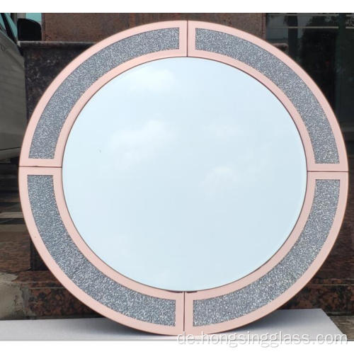 Rosengoldkristall Diamond Round Hanging Mirror